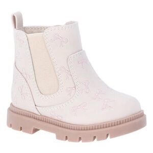 wonder nation Light Pink Chelsea Boot with Pink Bow Accents